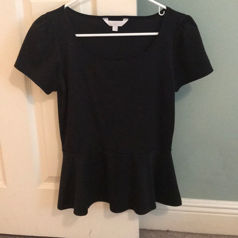 Peplum black top